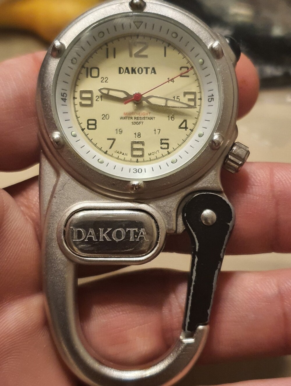 Dakota Silver/Yellow Mini Clip Light Unisex Watch